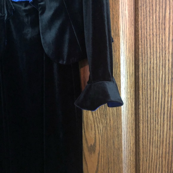 K Petite Collection Black Velvet and Purple SatinHoliday Dress w/Jacket -size 6P - Picture 8 of 9